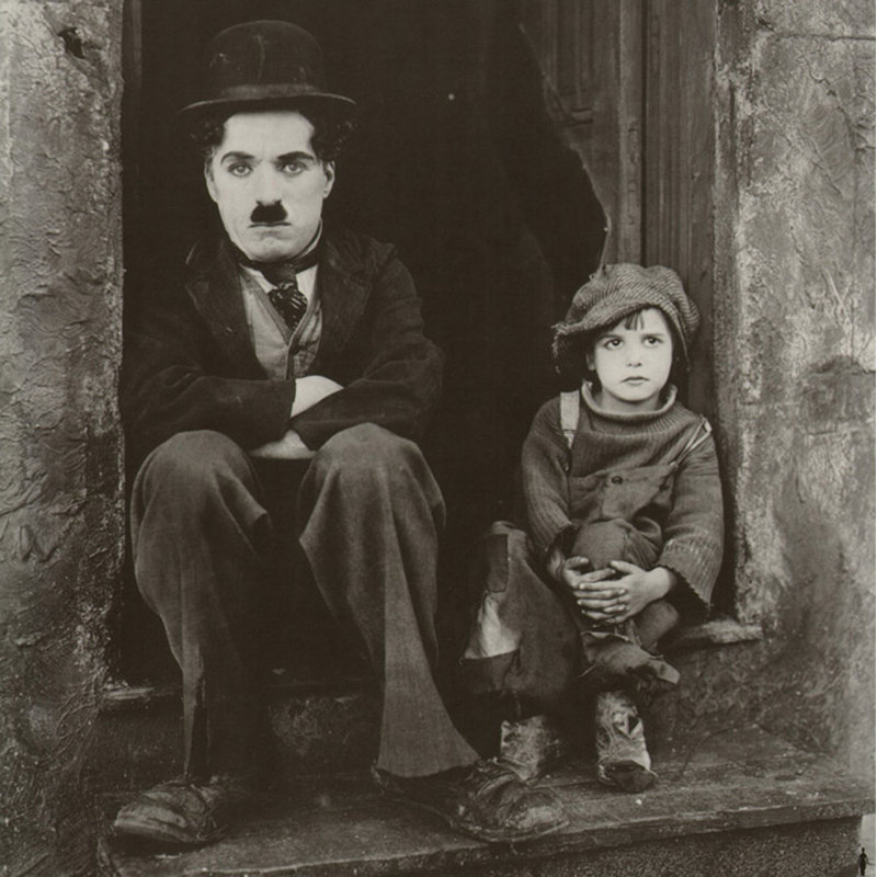 Charlie Chaplin (The Kid), 36" H x 36" W