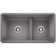 Precis SILGRANIT 33" 60/40 Reversible Double Bowl Undermount Kitchen Sink with Low Divide