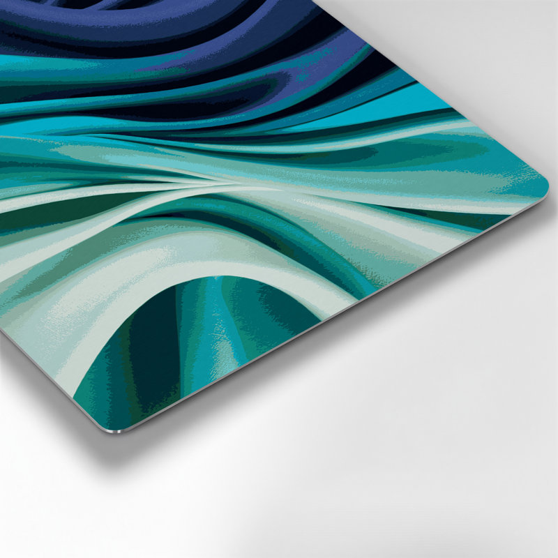 Gradient abstrait 44, art mural en métal vert