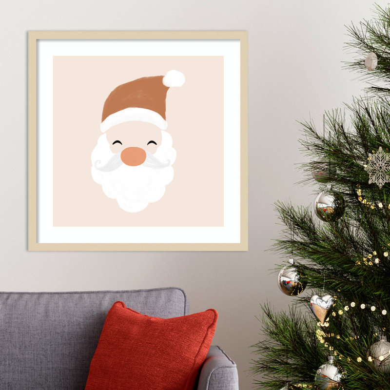 «Santa» par Wood, reproduction d'art encadrée, H 25 po x l 25 po