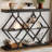 3-Tier Industrial Entryway Table with Storage, Console Sofa Table with Open Shelves, Diamond-Shaped Metal Frame-1550444854