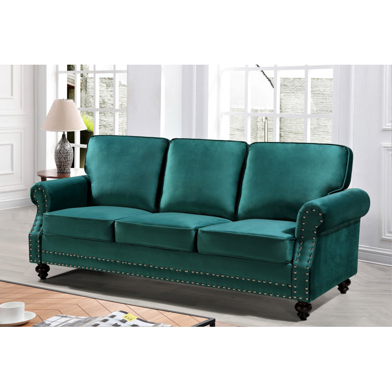 Canapé Keagan, Vert, H 37,4 po x l 85,04 po x P 33,9 po