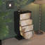 Commode d'appoint de rangement moderne à quatre tiroirs