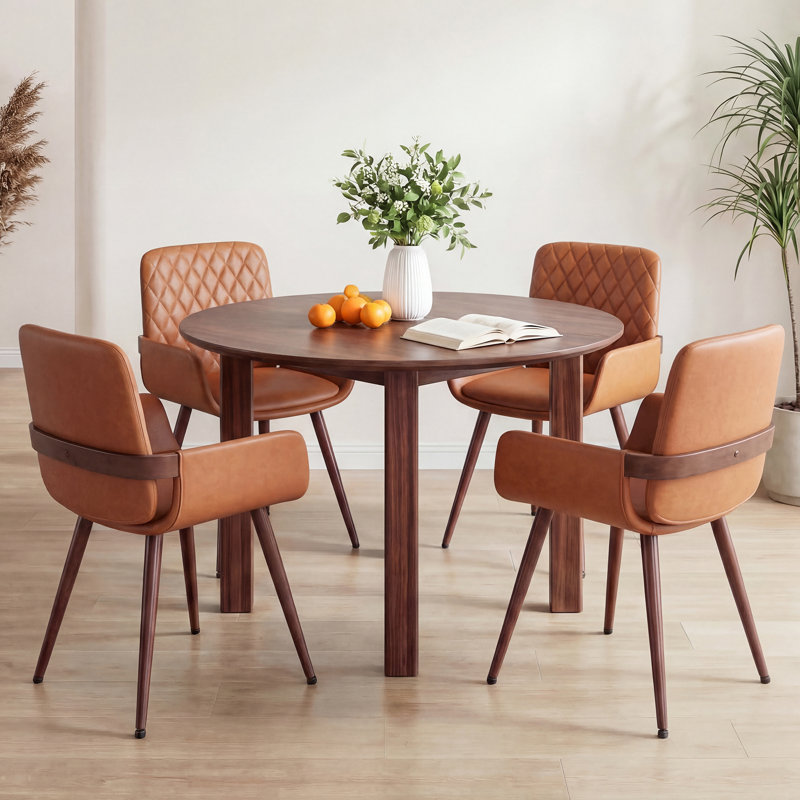 Malvino Upholstered Dining Chair, Orange
