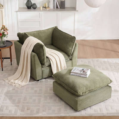 Fauteuil d'appoint avec repose-pieds 44,49 po