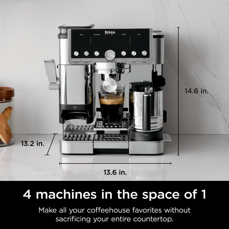 Ninja Luxe Café Pro Series Espresso Machine, Drip Coffee Maker, Cold Brew Machine & Hot Water System