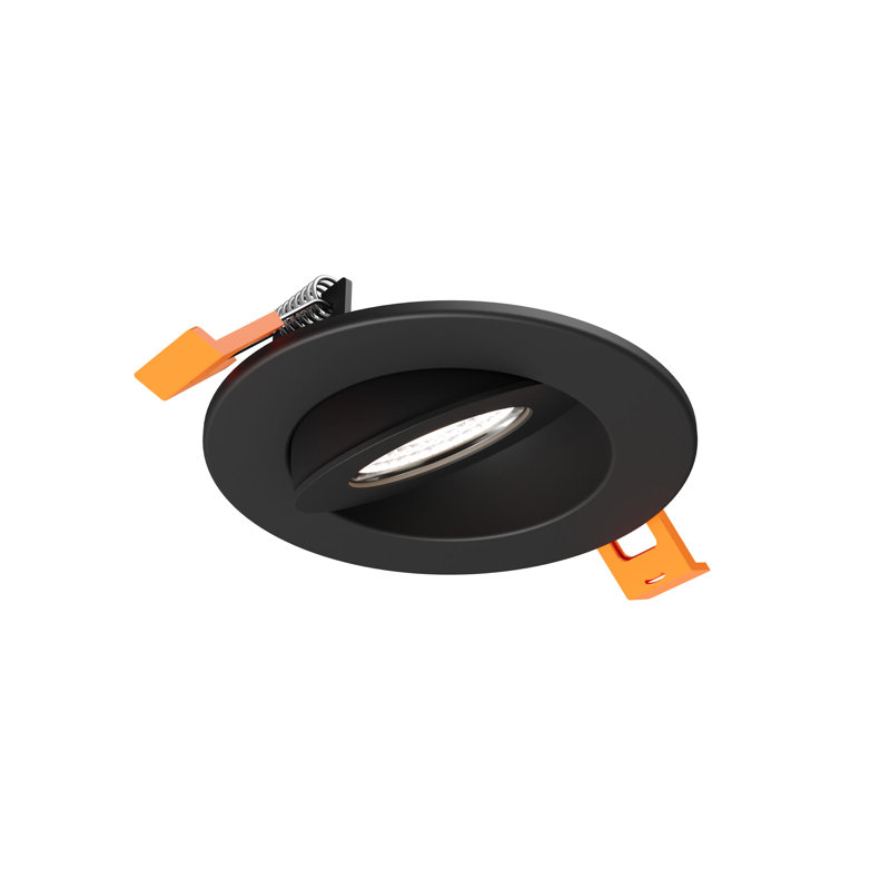 Cardan pivotant plat de 3 pouces pivotant avec 5 CCT et gradation à chaud, Noir