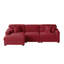 Canapé modulaire rembourré 3 pièces en velours côtelé-L-500320507-500320485