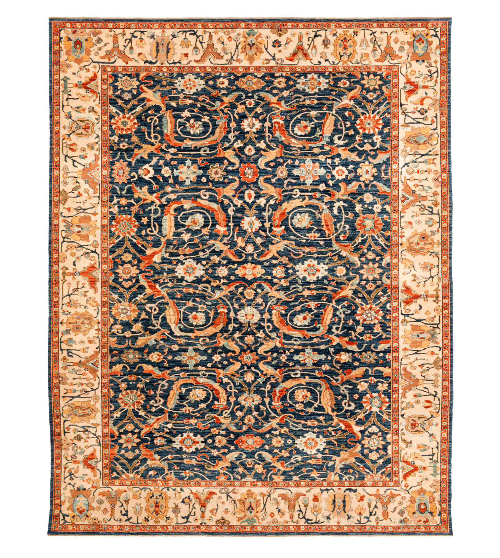 Home and Rugs One-of-a-Kind 9' x 12' 1990s Area Rug in Blue/Beige | Wayfair