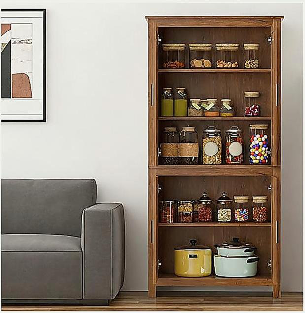 Freestanding Storage Cabinet, Kitchen Pantry,with Adjustable Shelves