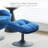 Zenon Velvet Swivel Accent Chair with Ottoman-991307796
