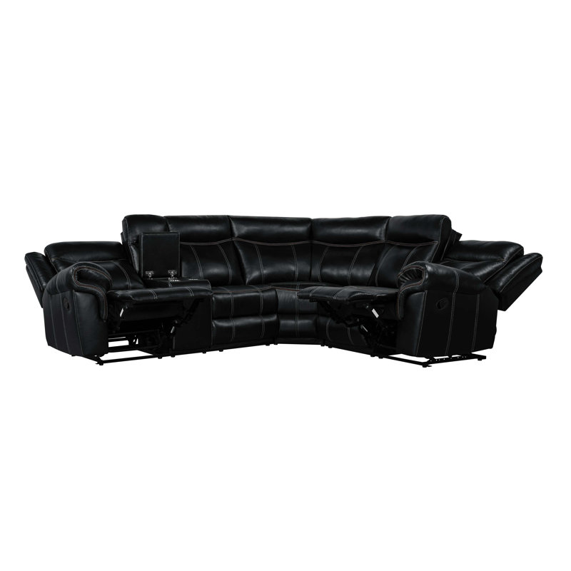 Fauteuil inclinable manuel avec porte-gobelet Ibison, Noir
