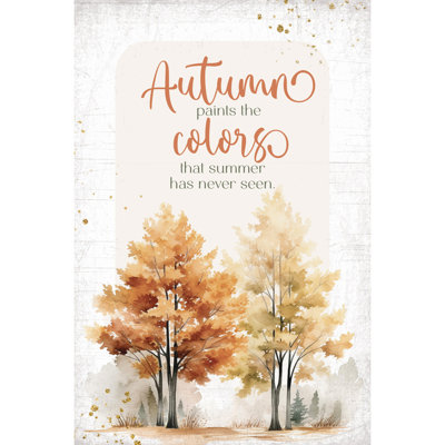 " Autumn Paints The Mini Blessings Wood Plaque "