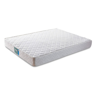 Matelas ferme de qualité supérieure, double face, housse en tissu jacquard, 59,1 po x 78,7 po | Système à ressorts multiples pour un soutien accru | Design moderne blanc uni, idéal pour un sommeil confortable et des nuits reposantes