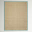 Tapis naturel / bleu sarcelle en lattes de bambou / bleu sarcelle-532498241