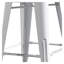 Ensemble de 2 tabourets de bar industriels, sièges en métal à hauteur de comptoir de 24 pouces avec dossier baquet, finition naturelle et blanche