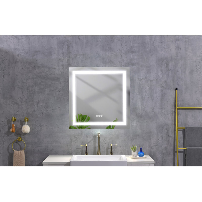 Miroir de maquillage mural, 35,89 po x 35,89 po