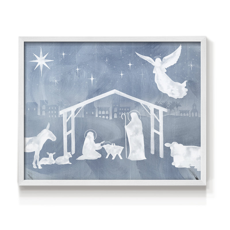 Étoile de Bethléem, Collection A - Reproduction encadrée - Restickable, H 16 po x l 20 po, Blanc