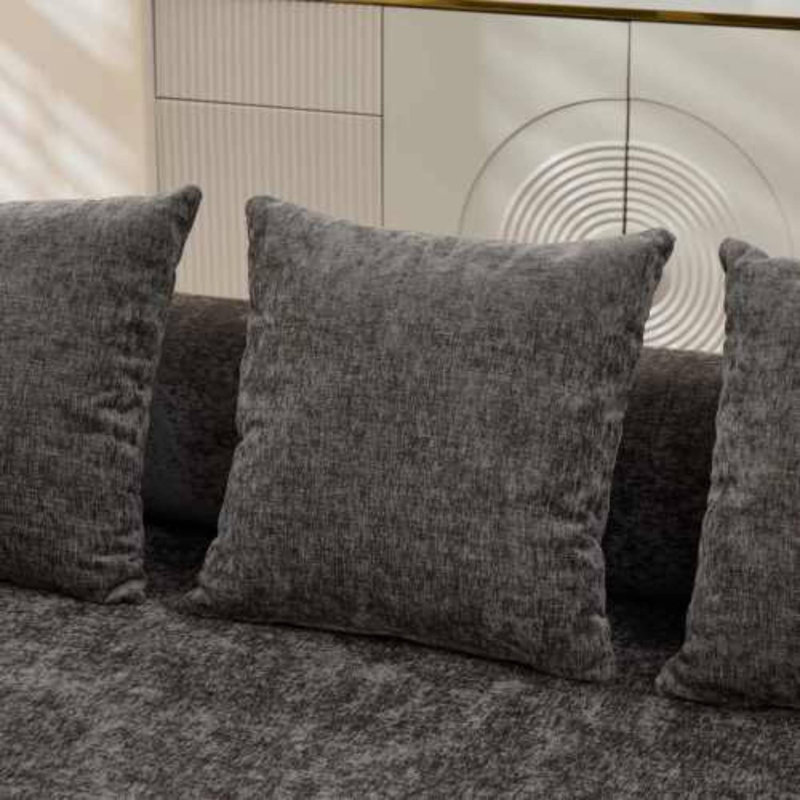 Canapé-lit en chenille 78,8 po gris, canapé-lit pliant convertible avec accoudoirs pour le salon et la chambre à coucher
