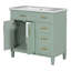 Meuble-lavabo moderne avec lavabo en résine, 2 portes à fermeture douce et 4 tiroirs-186278453