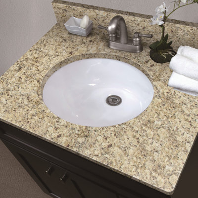 31 Stone Material 1 Single Bathroom Vanity Top Yes Sink