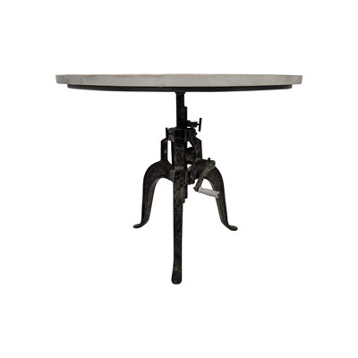 Table de salle à manger à hauteur réglable avec manivelle Rustic Beige