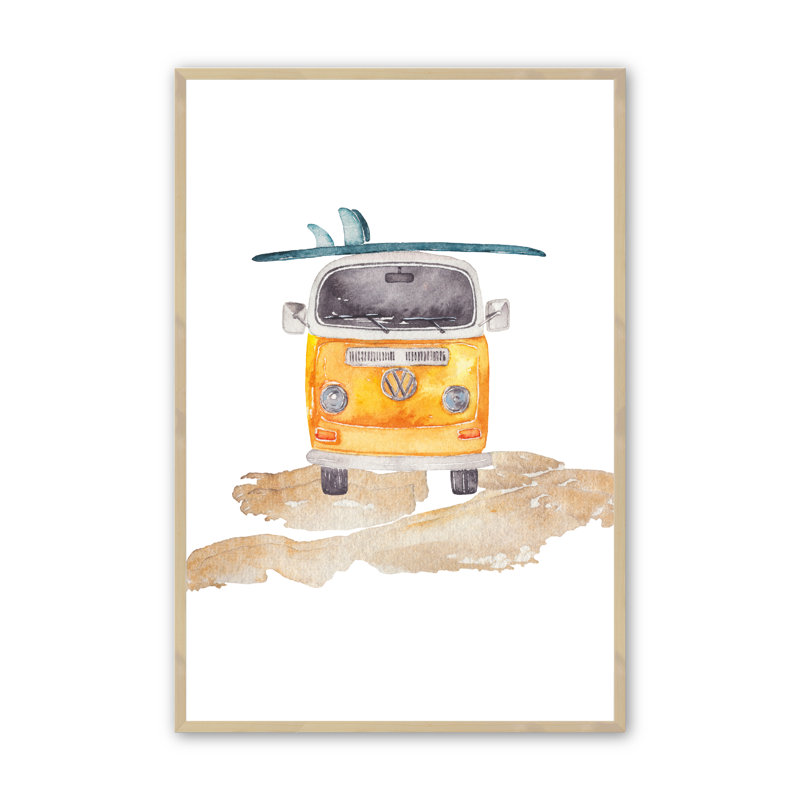 «Pancoast Going Surfing» par Lauren Thomas, H 16 po x l 12 po x P 1,25 po, Érable brut