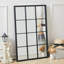 Paris Window Pane Framed Wall Mounted Accent Mirror