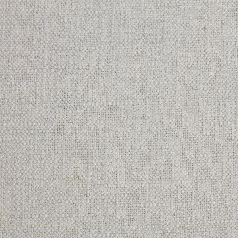 Lit plateforme tapissier en bois massif Prudhoe, Très grand, Tissu texturé en lin crème