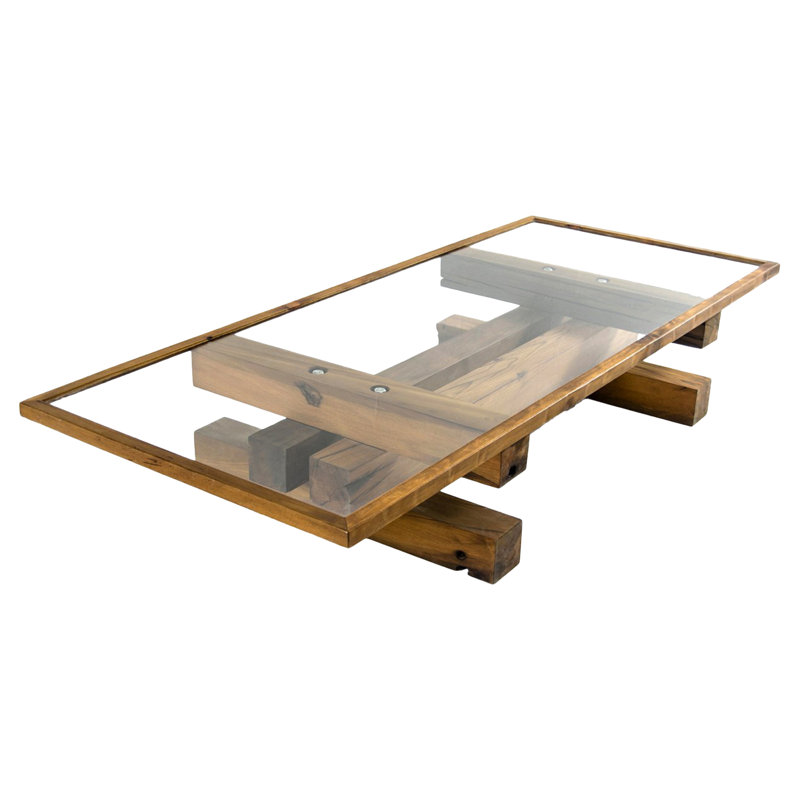 Table basse à tréteaux