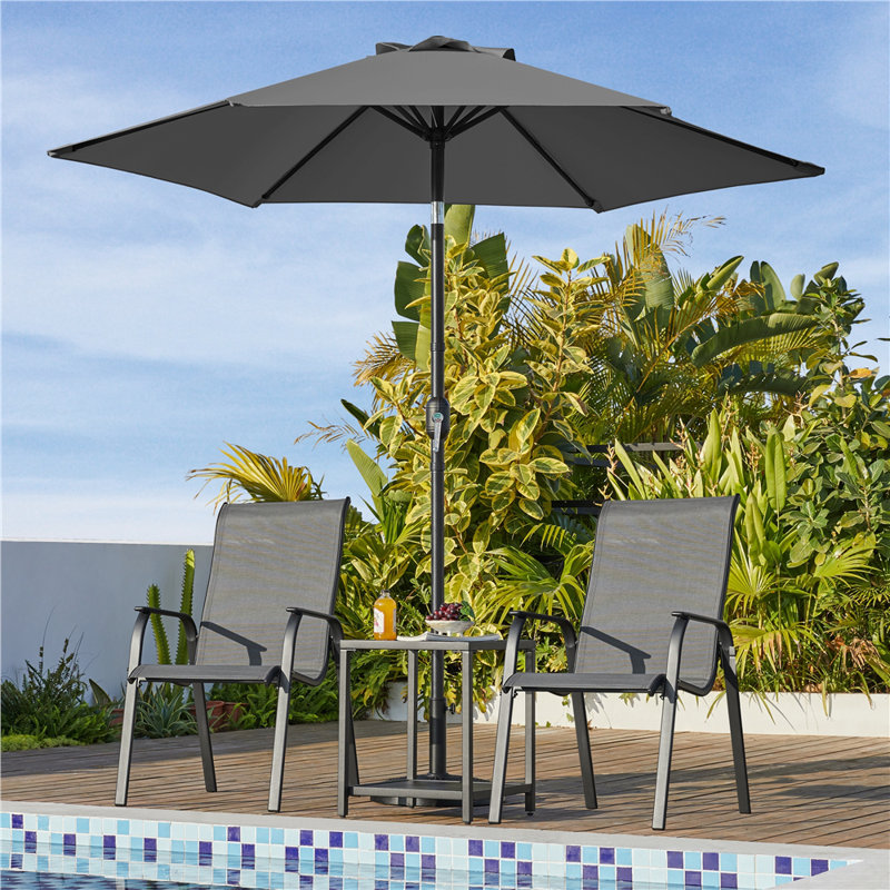 Charlean 226cm Tilt Parasol, Grey
