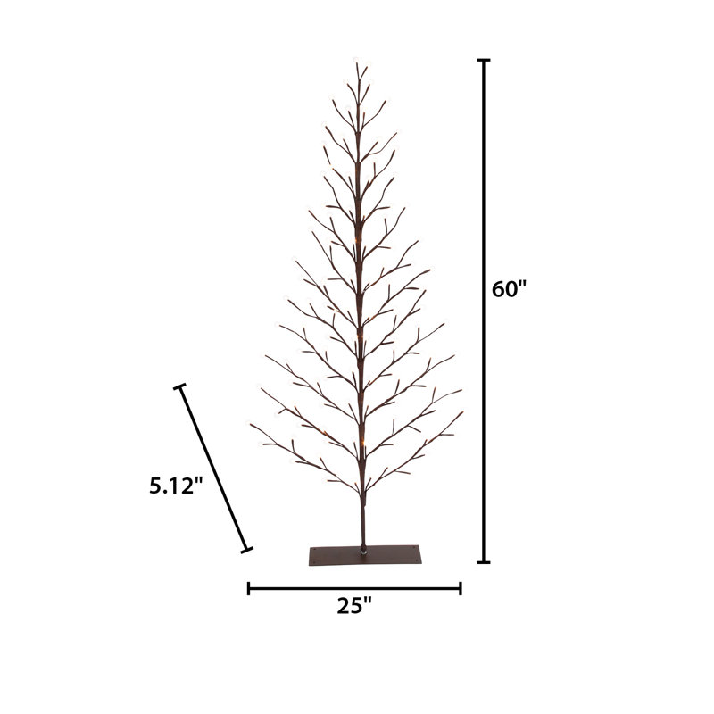 5' 2D Artificial Lighted Tree