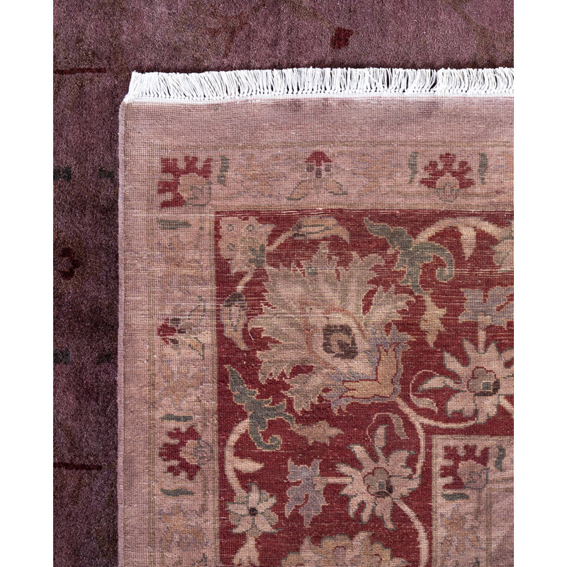 Overdyed Hand-Knotted Wool Modern-Contemporary Purple Area Rug 9' 3" x 12' 3"