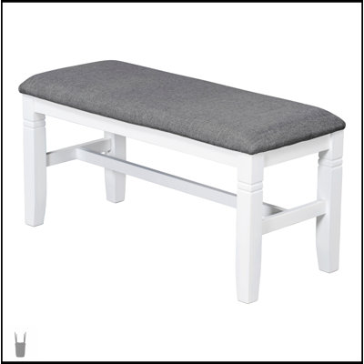 Ensemble de table de salle à manger en bois 6 pièces avec banc rembourré pour des réunions de famille confortables et élégantes