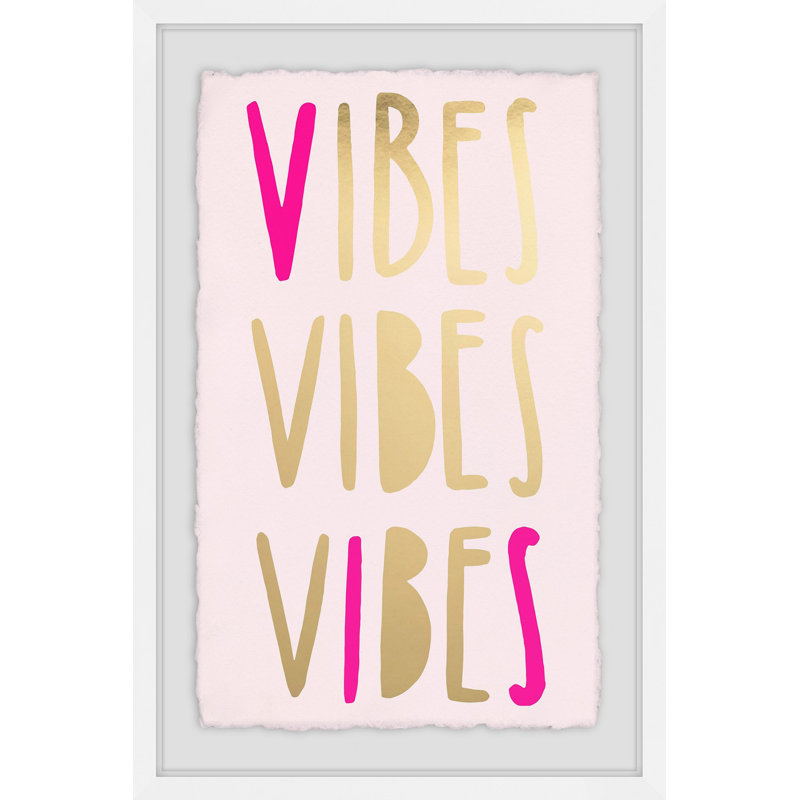 «Triple Vibe», reproduction encadrée, H 18 po x l 12 po
