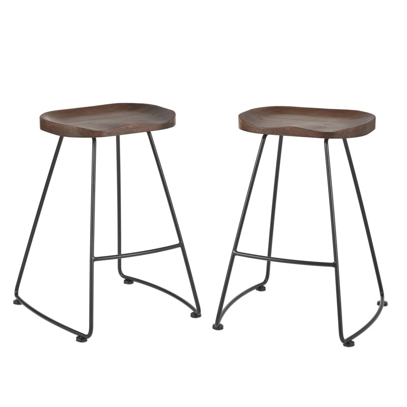 Bussard Bar & Counter Stool, Walnut, Counter Stool (24.5" Seat Height)