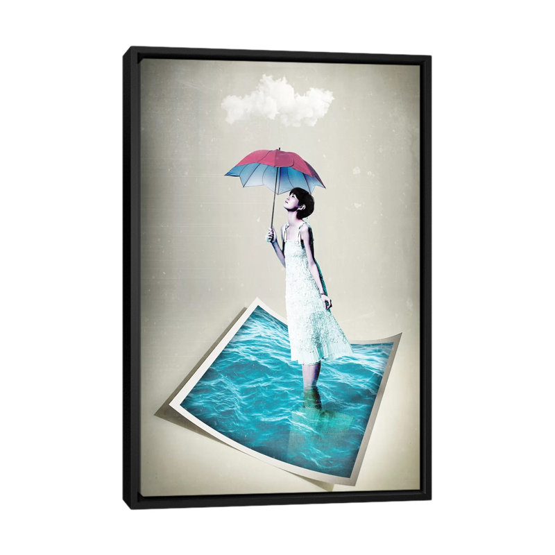 Toe In The Water by Vin Zzep - Print on Canvas, 66.04 cm H x 45.72 cm W, Black Framed