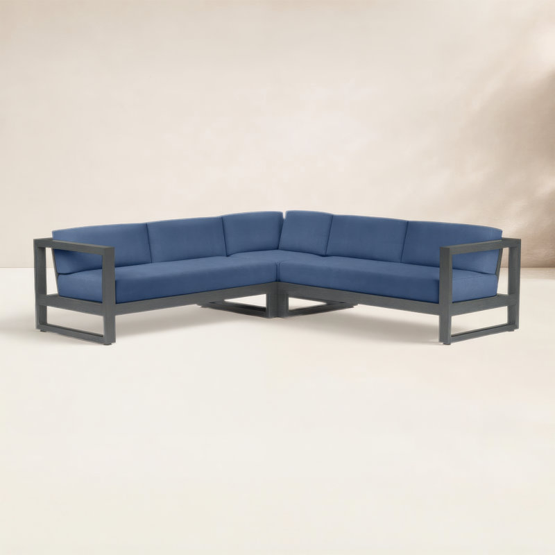 Canapé modulaire avec coussins Sunbrella Georgie, Spectre indigo Sunbrella®