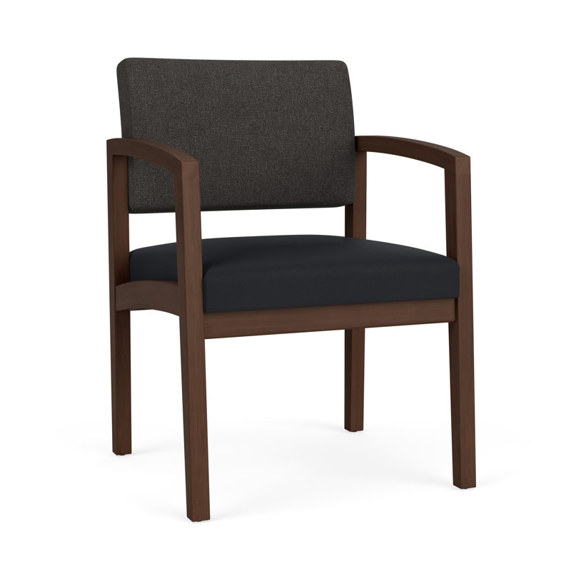 Chaise en bois Lenox, Noyer Riftwood, Fumée Archetype / noir Modena
