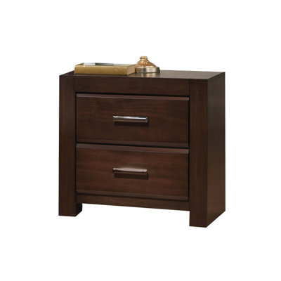 Table de chevet à finition noyer pour chambre à coucher et salon