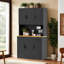 Armoire de cuisine, armoire de rangement de 71 po de hauteur avec prise de courant, huche de cuisine autoportante avec comptoir-1749765714