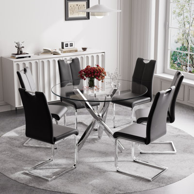 7 Piece Dining Set, Dining Table and 6 Dining Chair