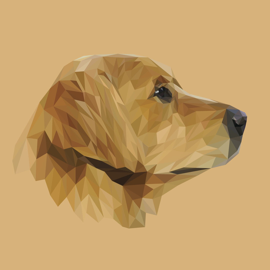 Golden Retriever Dog - Wrapped Canvas Print