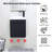 16'' Black Modern Mini Single Bathroom Vanity Set