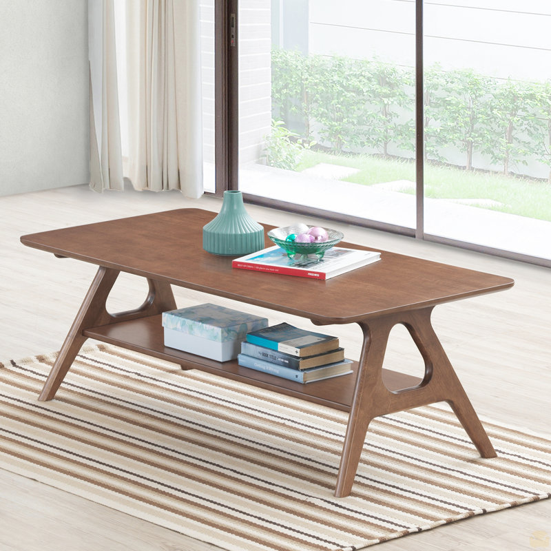 Table basse en bois avec tablette