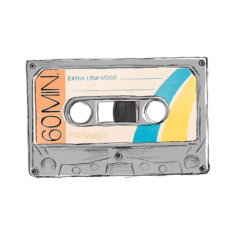 Mix Tape IV by June Erica Vess - Wrapped Canvas Gallery-Wrapped Canvas Giclée, 20.32 cm H x 30.48 cm W