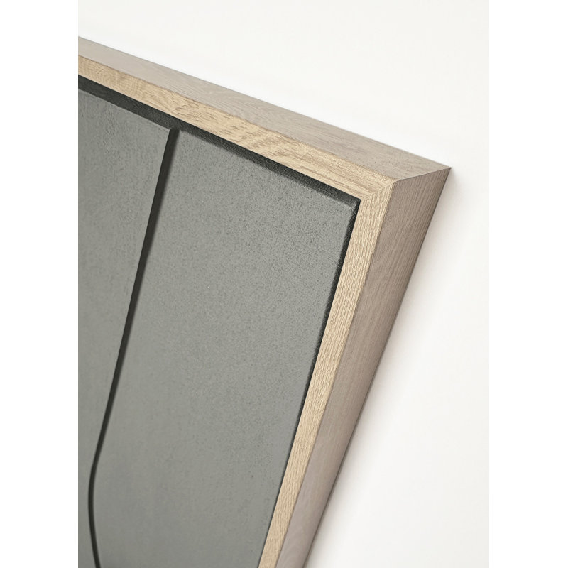 Single Picture Frame Print on Foam Material + Canvas, Khaki, 52.5cm H x 72.5cm W 