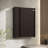 Stained  Wall-Mounted Bar Cabinet with Fold-Down Table