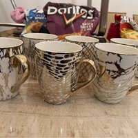 Certified International Set Of 6 Gold Plated Mugs