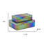 Set of Two Rainbow And Gold Faux Shagreen Nesting Storage Boxes With Lids